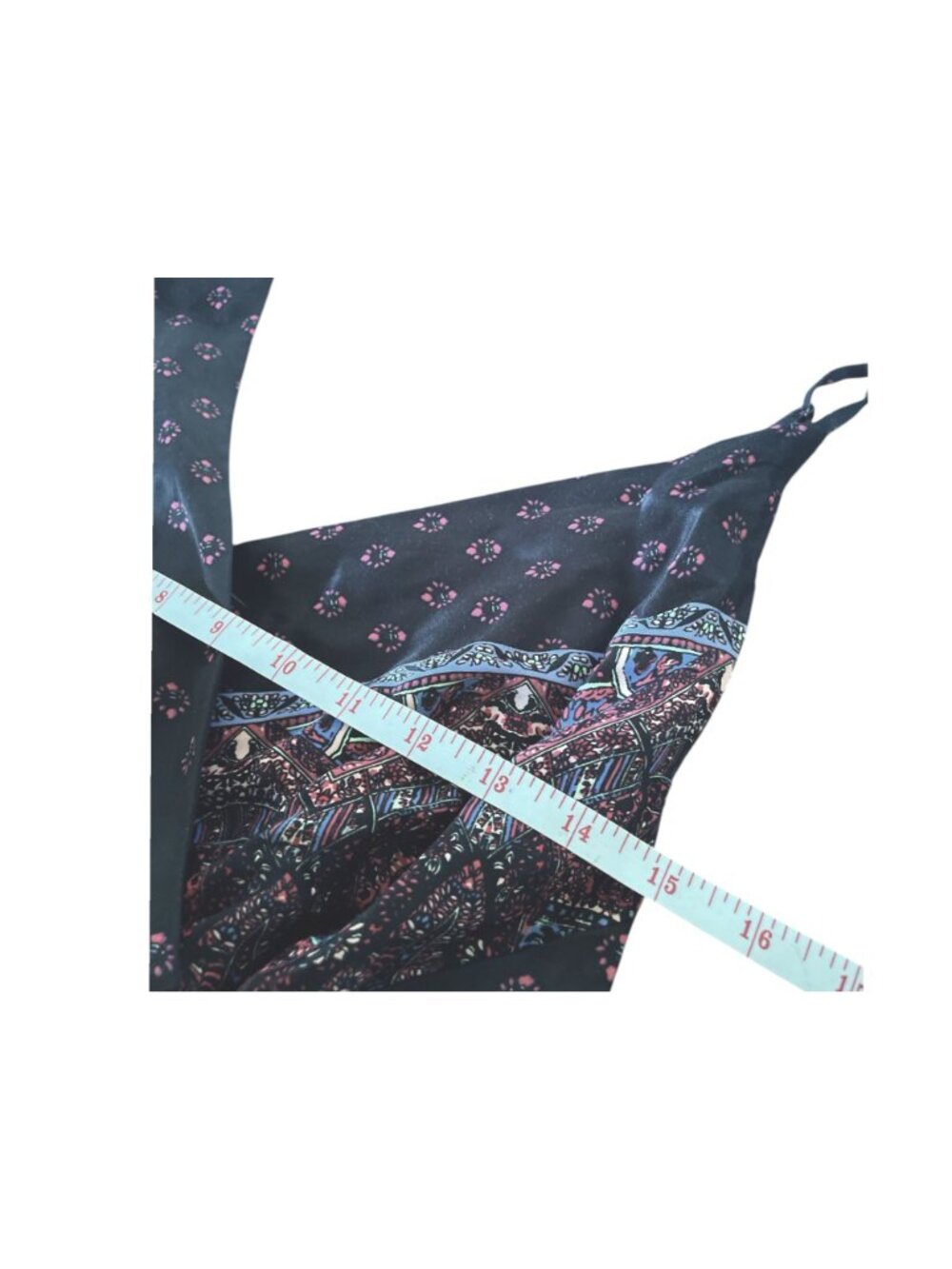 Free People Cabbage Rose Jumpsuit Black Tapestry Print Boho Western SZ 4 - Picture 9 of 10